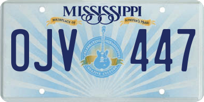 MS license plate OJV447