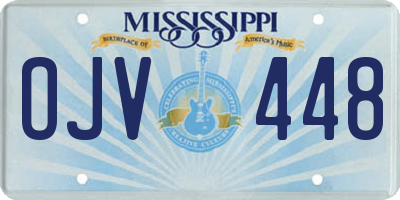 MS license plate OJV448