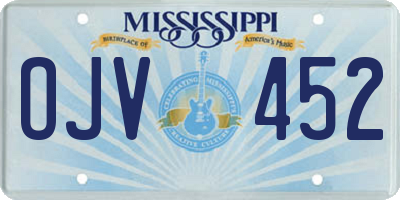 MS license plate OJV452