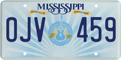 MS license plate OJV459