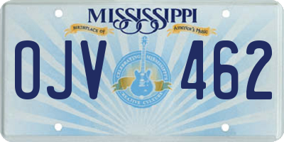 MS license plate OJV462