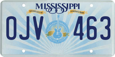 MS license plate OJV463