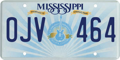 MS license plate OJV464