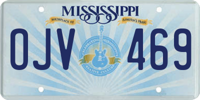 MS license plate OJV469