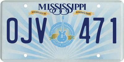 MS license plate OJV471
