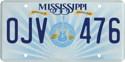 MS license plate OJV476