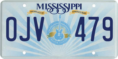 MS license plate OJV479
