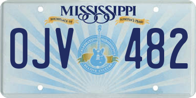 MS license plate OJV482
