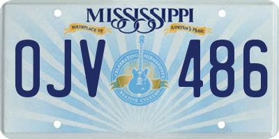 MS license plate OJV486