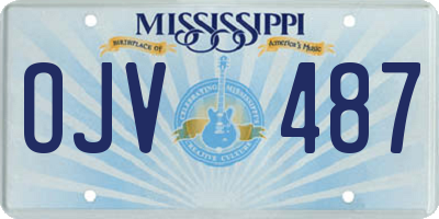 MS license plate OJV487