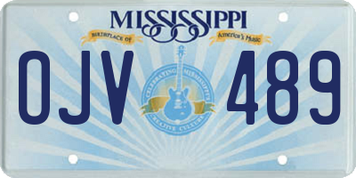 MS license plate OJV489