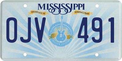 MS license plate OJV491