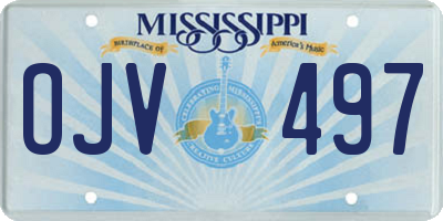 MS license plate OJV497