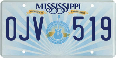 MS license plate OJV519