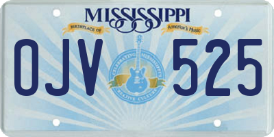 MS license plate OJV525