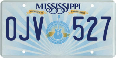 MS license plate OJV527