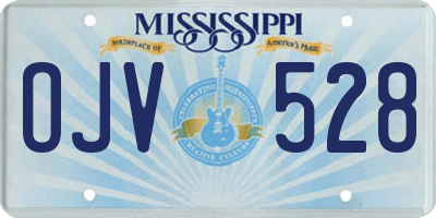MS license plate OJV528