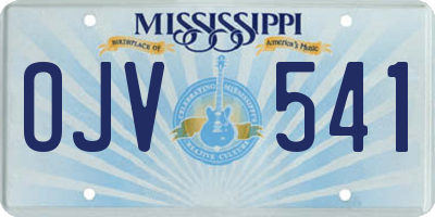 MS license plate OJV541