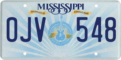 MS license plate OJV548