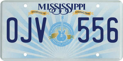 MS license plate OJV556