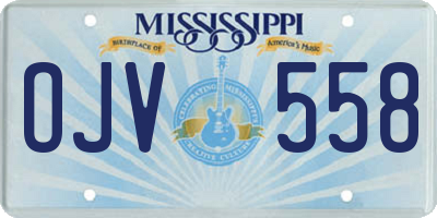 MS license plate OJV558