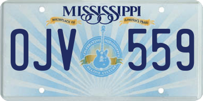 MS license plate OJV559