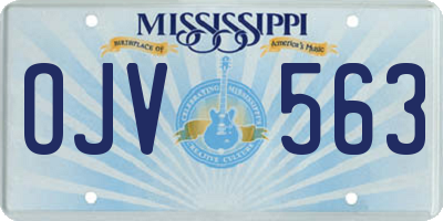 MS license plate OJV563