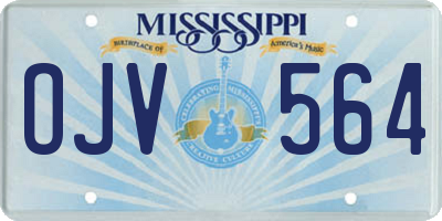 MS license plate OJV564