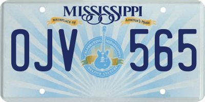 MS license plate OJV565