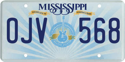 MS license plate OJV568