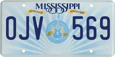 MS license plate OJV569