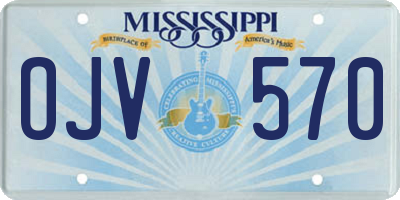 MS license plate OJV570