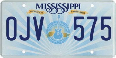 MS license plate OJV575