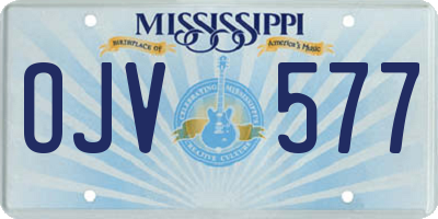 MS license plate OJV577