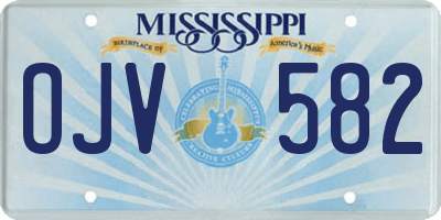 MS license plate OJV582