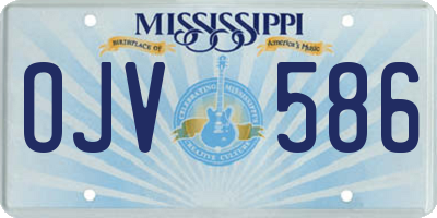 MS license plate OJV586