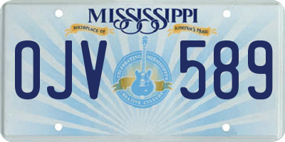MS license plate OJV589