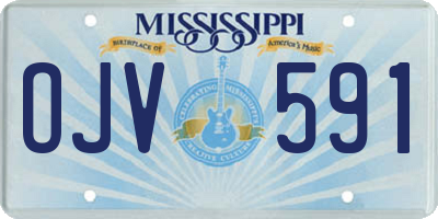 MS license plate OJV591