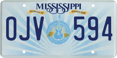 MS license plate OJV594