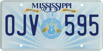 MS license plate OJV595
