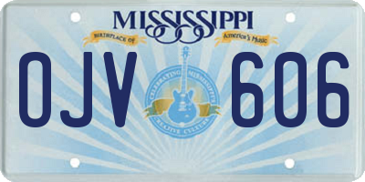 MS license plate OJV606