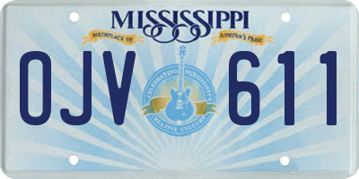 MS license plate OJV611