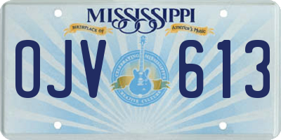 MS license plate OJV613