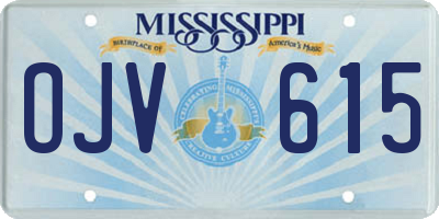 MS license plate OJV615