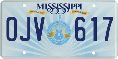 MS license plate OJV617