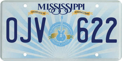 MS license plate OJV622