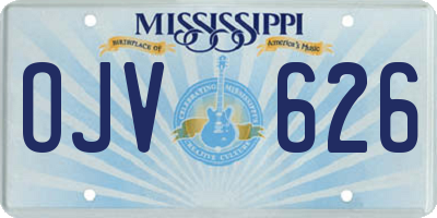 MS license plate OJV626