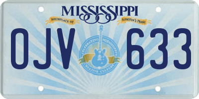 MS license plate OJV633