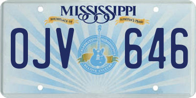 MS license plate OJV646