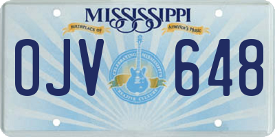 MS license plate OJV648